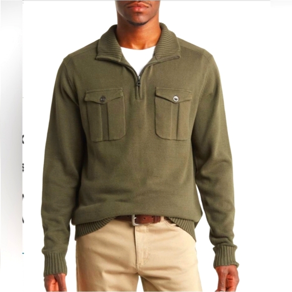 NWT Weatherproof Vintage Mens XXL Cotton Maroon Quarter Zip Mock Neck Sweater - Picture 2 of 8